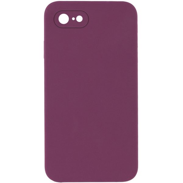 Silicone Case Square Full Camera Protective NOLOGO для Apple iPhone 6/6s Бордовий