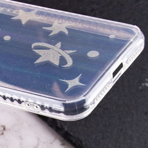 TPU+Glass чохол для Apple iPhone XS Max Зірки Aurora Space - Зображення 3