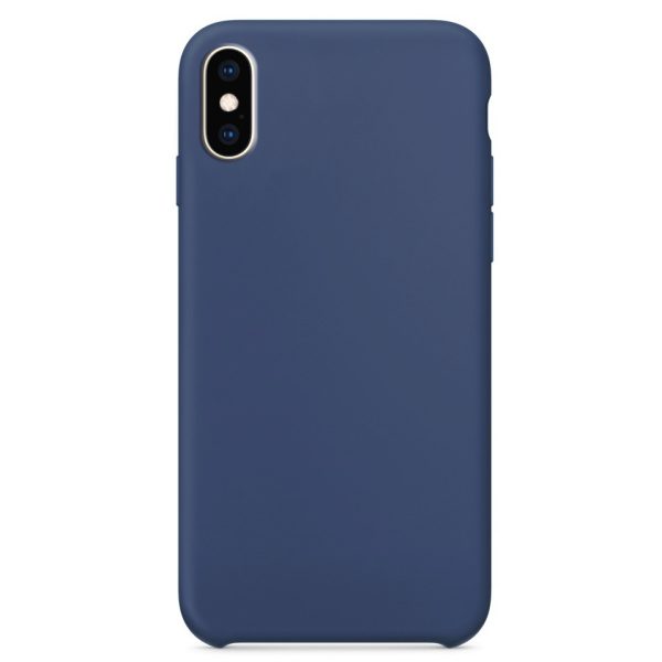 Чохол для iPhone XS Max Синій Silicone Case without Logo