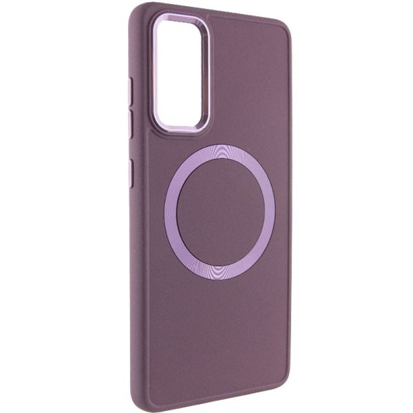 Чохол для Samsung Galaxy S21 FE Бордовий Bonbon Metal Style with MagSafe