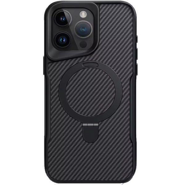 Чохол для iPhone 15 Pro Max Чорний Metal Buttons with MagSafe Carbon Ring - Зображення 2