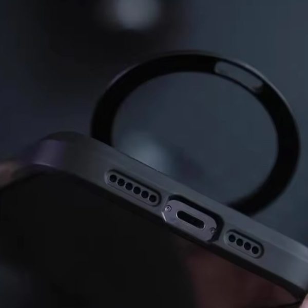 Чохол для iPhone 15 Pro Max Чорний Metal Buttons with MagSafe Carbon Ring - Зображення 6