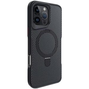 Чохол для iPhone 16 Pro Чорний Metal Buttons with MagSafe Carbon Ring