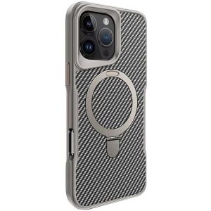Чохол для iPhone 16 Pro Сірий Metal Buttons with MagSafe Carbon Ring