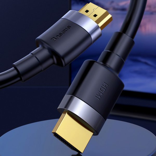 Дата кабель Baseus HDMI Cafule Series 4KHDMI Male To 4KHDMI Male (1m) (CADKLF-E) Чорний - Зображення 5
