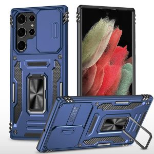 Ударостійкий чохол для Samsung Galaxy S25 Ultra Синій Camshield Army Ring