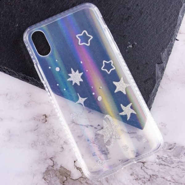 TPU+Glass чохол для Apple iPhone XS Max Зірки Aurora Space - Зображення 2