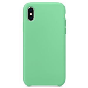 Чохол для iPhone XS Max Зелений Silicone Case without Logo