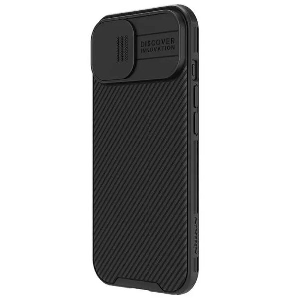 Карбонова для iPhone 15 накладка Nillkin CamShield Pro чорний - Зображення 3
