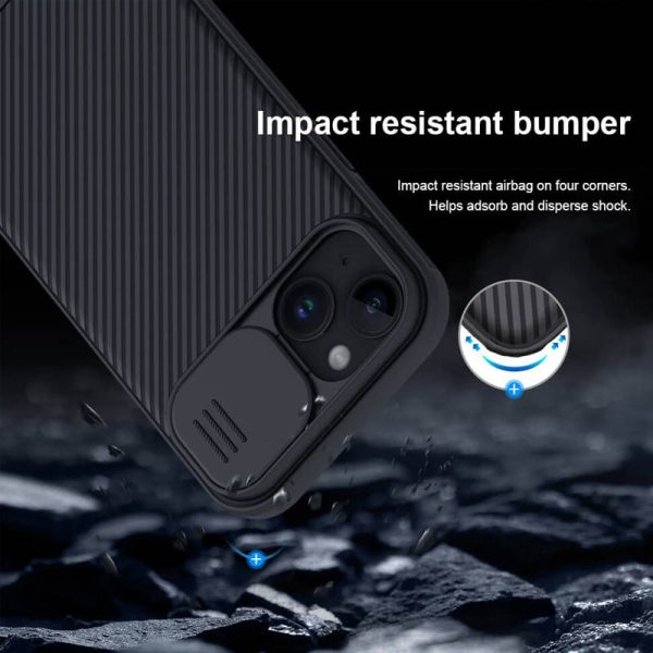 Карбонова для iPhone 15 накладка Nillkin CamShield Pro чорний - Зображення 6
