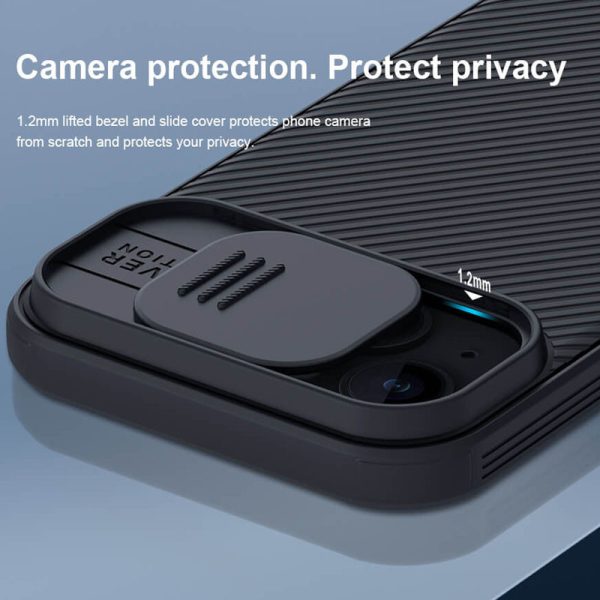 Карбонова для iPhone 15 накладка Nillkin CamShield Pro чорний - Зображення 7