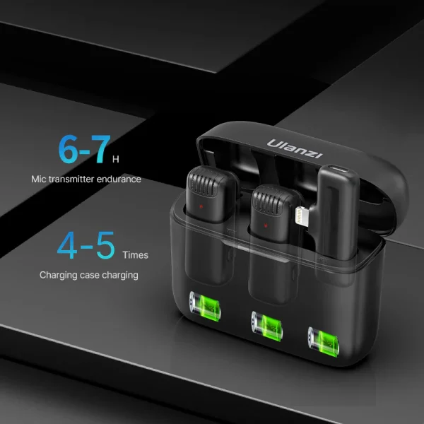 Петличний подвійний бездротовий мікрофон для смартфона Ulanzi J12 Type-C - Зображення 5