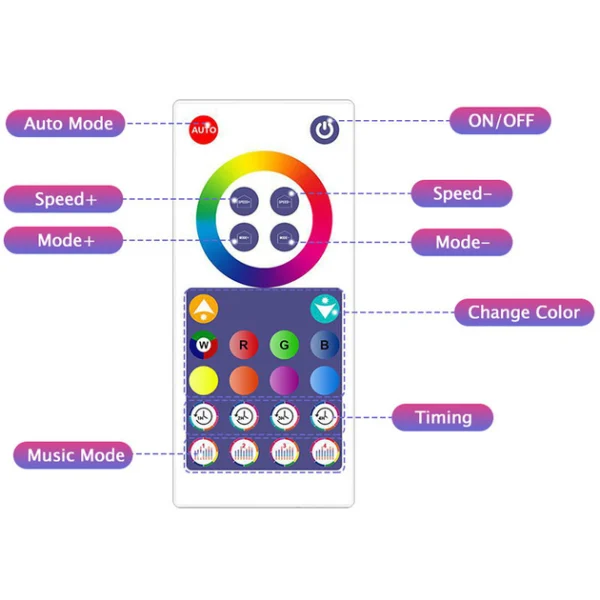 Модульный настінний світильник LED RGB 5V соты SAL-011B 10pcs Bluetooth USB with app - Зображення 3