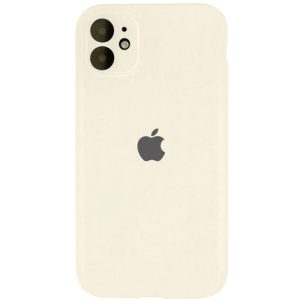 Чохол для iPhone 12 сіліконовий Case Full Camera Protective бежевий
