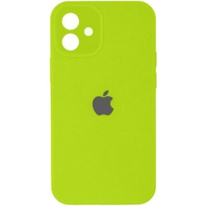Чохол для iPhone 12 сіліконовий Case Full Camera Protective салатовий
