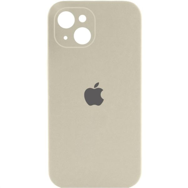 Чохол для iPhone 15 сіліконовий Case Full Camera Protective бежевий