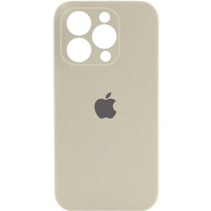 Чохол для iPhone 15 Pro сіліконовий Case Full Camera Protective бежевий