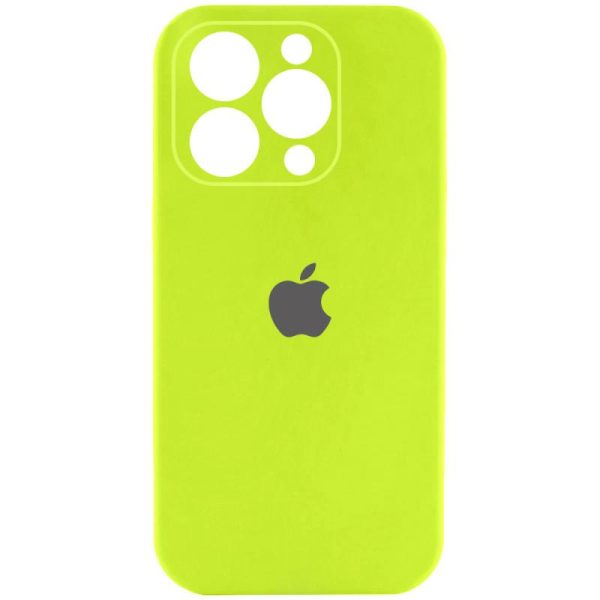 Чохол для iPhone 16 Pro сіліконовий Case Full Camera Protective салатовий