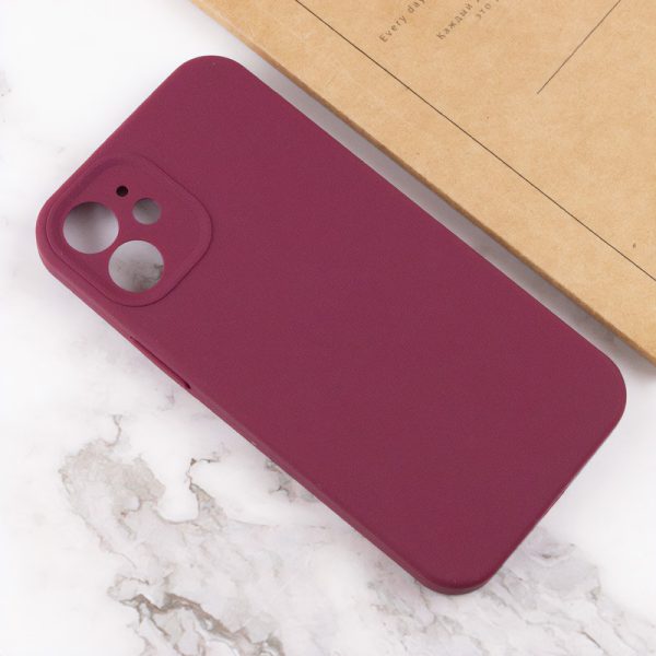 Чохол для iPhone 12 сіліконовий Case Full Camera Protective бордовий - Зображення 4