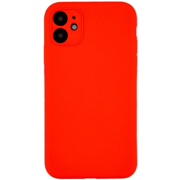 Чохол для iPhone 12 сіліконовий Case Full Camera Protective червоний