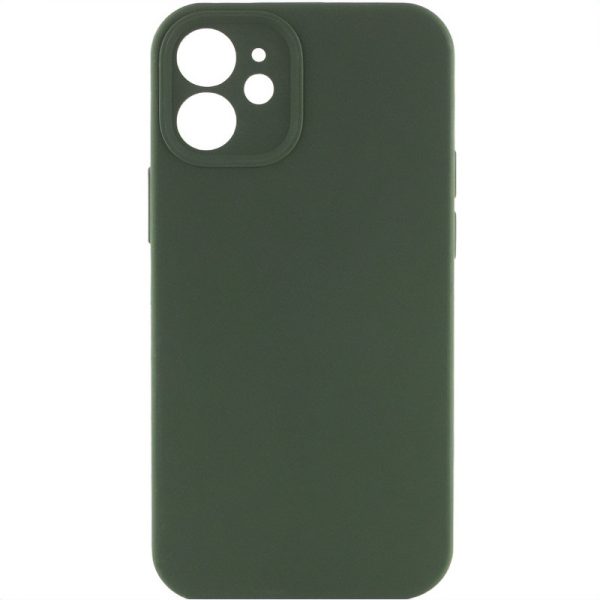 Чохол для iPhone 12 сіліконовий Case Full Camera Protective зелений