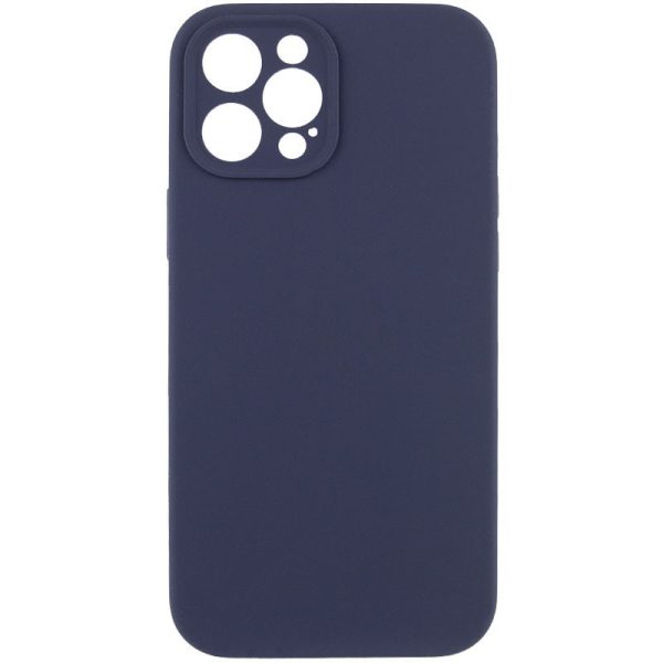 Чохол для iPhone 12 Pro сіліконовий Case Full Camera Protective темно-синій