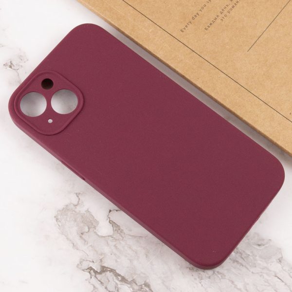 Чохол для iPhone 13 сіліконовий Case Full Camera Protective бордовий - Зображення 3