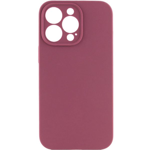Чохол для iPhone 16 Pro сіліконовий Case Full Camera Protective бордовий