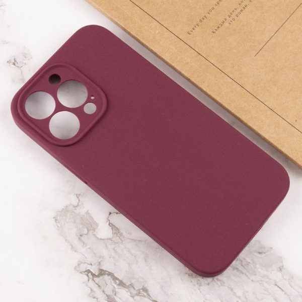 Чохол для iPhone 16 Pro сіліконовий Case Full Camera Protective бордовий - Зображення 3