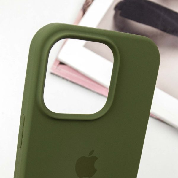 Чохол для iPhone 15 Pro сіліконовий Case Full Protective зелений - Зображення 3