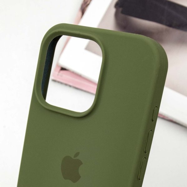 Чохол для iPhone 15 Pro сіліконовий Case Full Protective зелений - Зображення 4