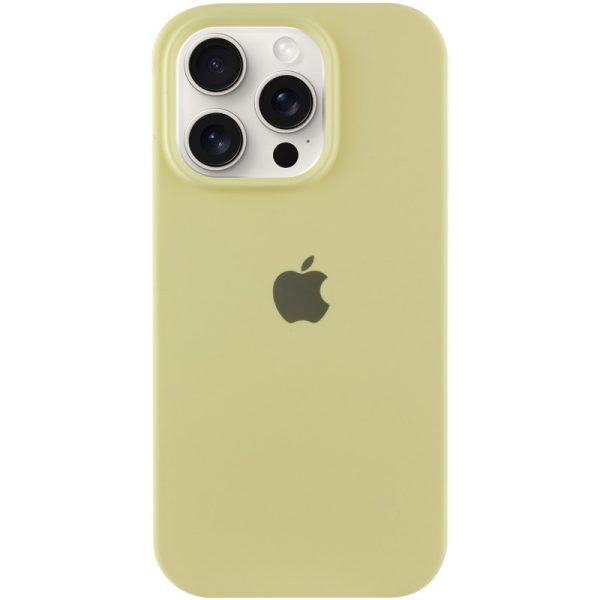 Чохол для iPhone 15 Pro сіліконовий Case Full Protective жовтий