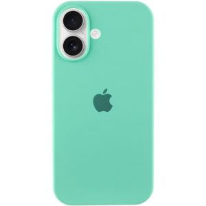 Чохол для iPhone 16 сіліконовий Case Full Protective бірюзовий