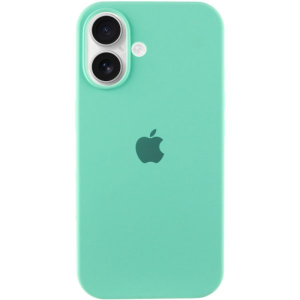 Чохол для iPhone 16 сіліконовий Case Full Protective бірюзовий