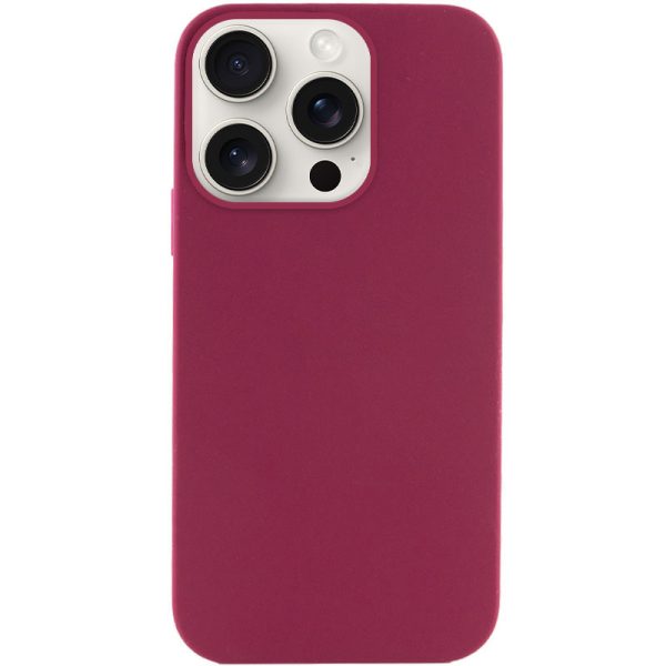 Чохол для iPhone 15 Pro сіліконовий Case Full Protective бордовий