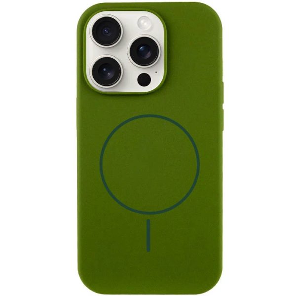 Чохол для iPhone 13 Pro з MagSafe сіліконовий Case Full Protective зелений