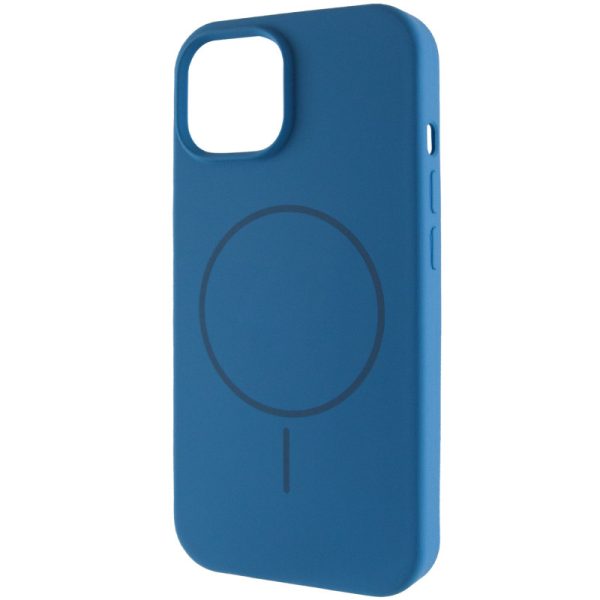 Чохол для iPhone 14 з MagSafe сіліконовий Case Full Protective синій