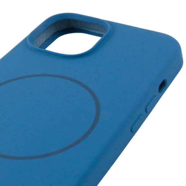 Чохол для iPhone 14 з MagSafe сіліконовий Case Full Protective синій - Зображення 4