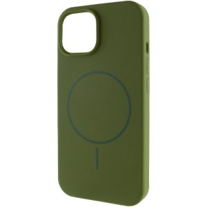 Чохол для iPhone 14 з MagSafe сіліконовий Case Full Protective зелений