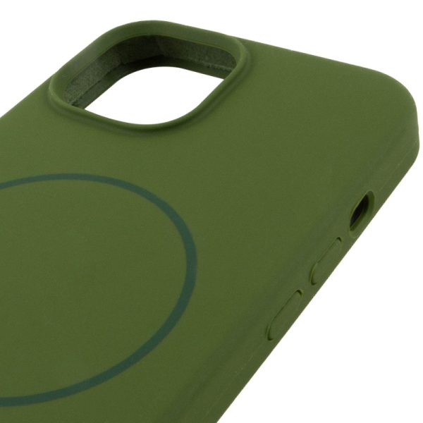 Чохол для iPhone 14 з MagSafe сіліконовий Case Full Protective зелений - Зображення 4