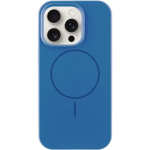 Чохол для iPhone 15 Pro з MagSafe сіліконовий Case Full Protective синій