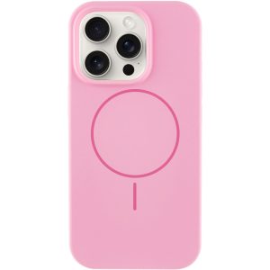 Чохол для iPhone 16 Pro з MagSafe сіліконовий Case Full Protective рожевий