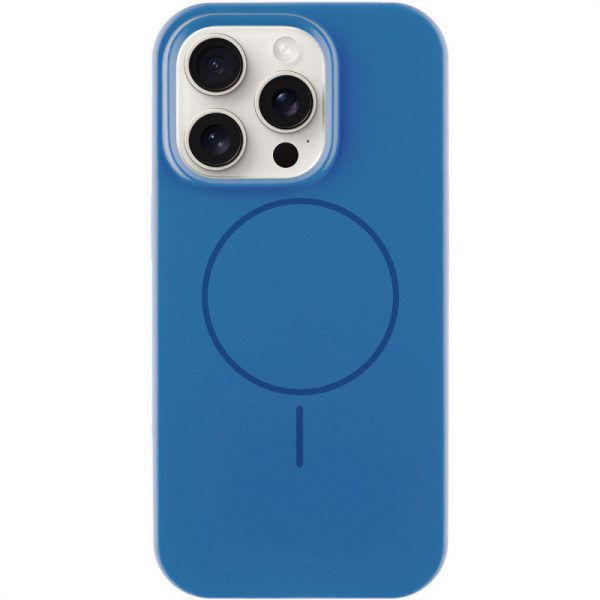 Чохол для iPhone 16 Pro з MagSafe сіліконовий Case Full Protective синій