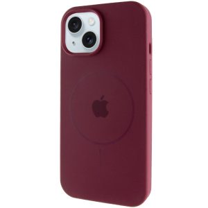 Чохол для iPhone 14 з MagSafe сіліконовий Case Full Protective бордовий