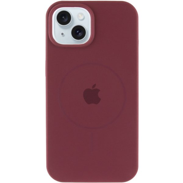 Чохол для iPhone 14 з MagSafe сіліконовий Case Full Protective бордовий - Зображення 2