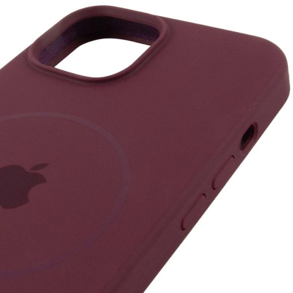 Чохол для iPhone 14 з MagSafe сіліконовий Case Full Protective бордовий - Зображення 4