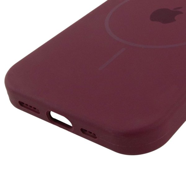 Чохол для iPhone 14 з MagSafe сіліконовий Case Full Protective бордовий - Зображення 5