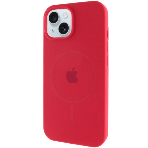 Чохол для iPhone 14 з MagSafe сіліконовий Case Full Protective червоний