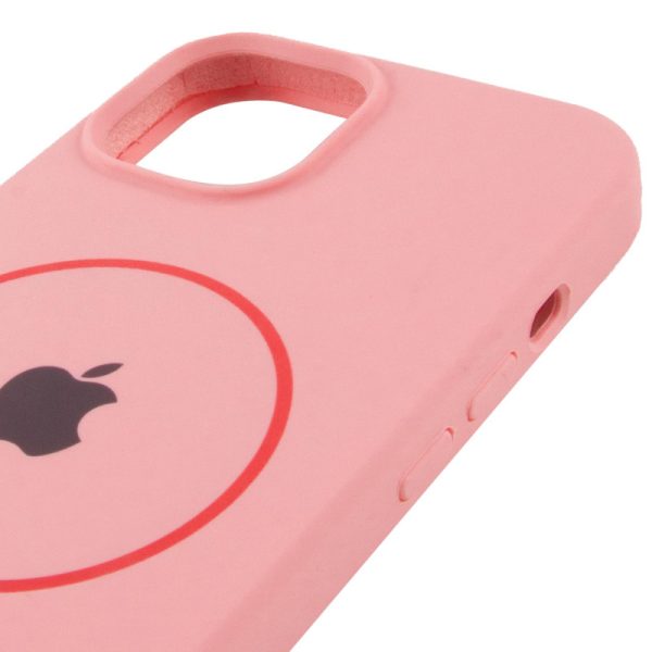Чохол для iPhone 14 з MagSafe сіліконовий Case Full Protective рожевий - Зображення 4