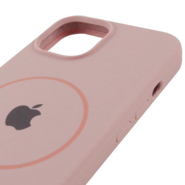 Чохол для iPhone 14 з MagSafe сіліконовий Case Full Protective рожевий - Зображення 4